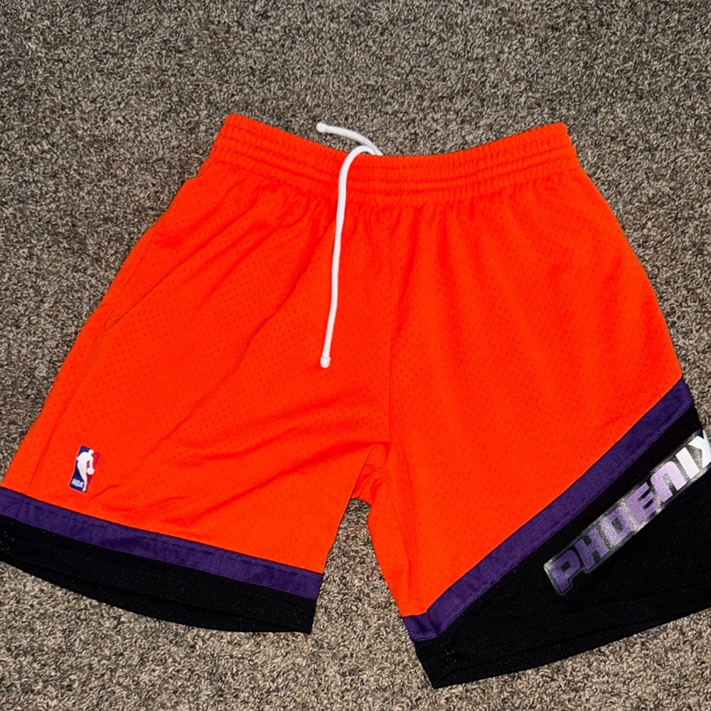Mitchell & Ness Orange and Purple Athletic Shorts